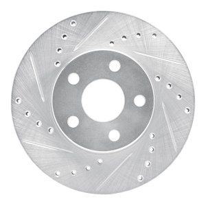 Buick Skylark Brake Rotor (1) - Front Left - R1 Concepts - Drilled & Slotted - Silver - `90-`05 Buick Skylark Brake Rotor (1) - Front Left - R1 Concepts - Drilled & Slotted - Silver - `90-`05